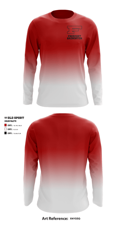 Freeport High School Badminton 65424320 Long Sleeve Performance Shirt - 1