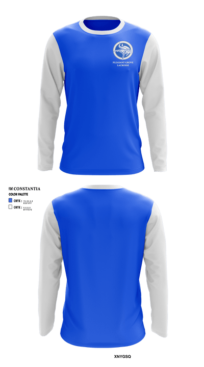 Pleasant Grove High School Lacrosse 63256449 Long Sleeve Performance Shirt - 1