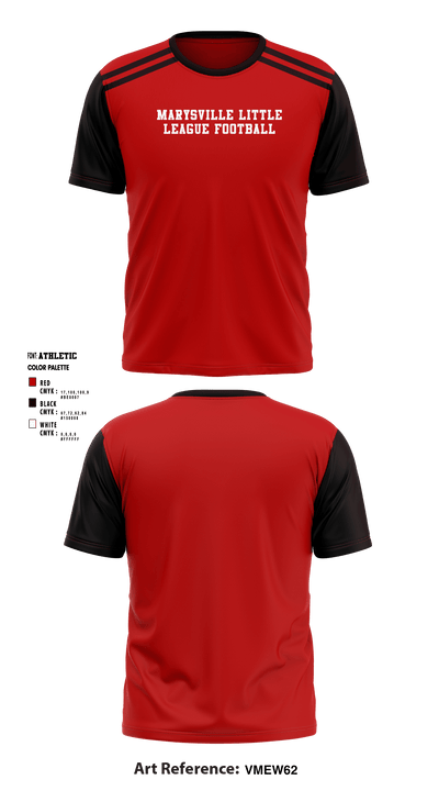Marysville Little League Football 6389973 Short Sleeve Performance Shirt - 1