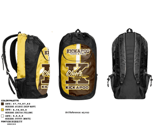 Gear Bag, Kickapoo High School Track, Track & Field, Teamtime, Team time, sublimation, custom sports apparel, team uniforms, spirit wear, spiritwear, sports uniforms, custom shirts, team store, custom team store, fundraiser sports, apparel fundraiser