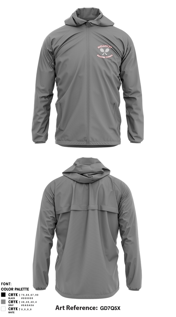 Windbreaker, Girls Wellsesley Tennis, Tennis, Teamtime, Team time, sublimation, custom sports apparel, team uniforms, spirit wear, spiritwear, sports uniforms, custom shirts, team store, custom team store, fundraiser sports, apparel fundraiser