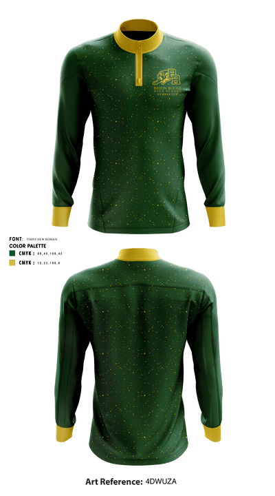 Baton Rouge Magnet High School Gymnastics 22417261 Quarter Zip Jacket - 1