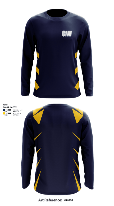 George Washington track and field 9961451 Long Sleeve Performance Shirt - 6