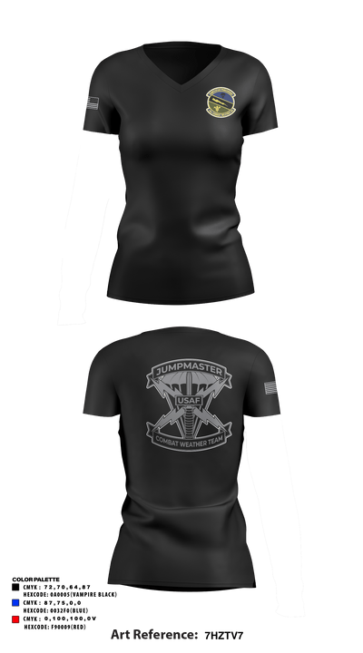 18 CWS 64943674 Women's Short Sleeve V-neck Shirt - 1