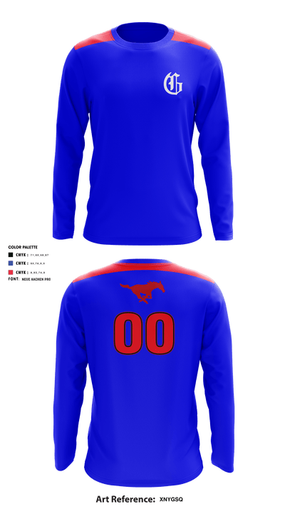 Grapevine Mustangs 91770240 Long Sleeve Performance Shirt - 4