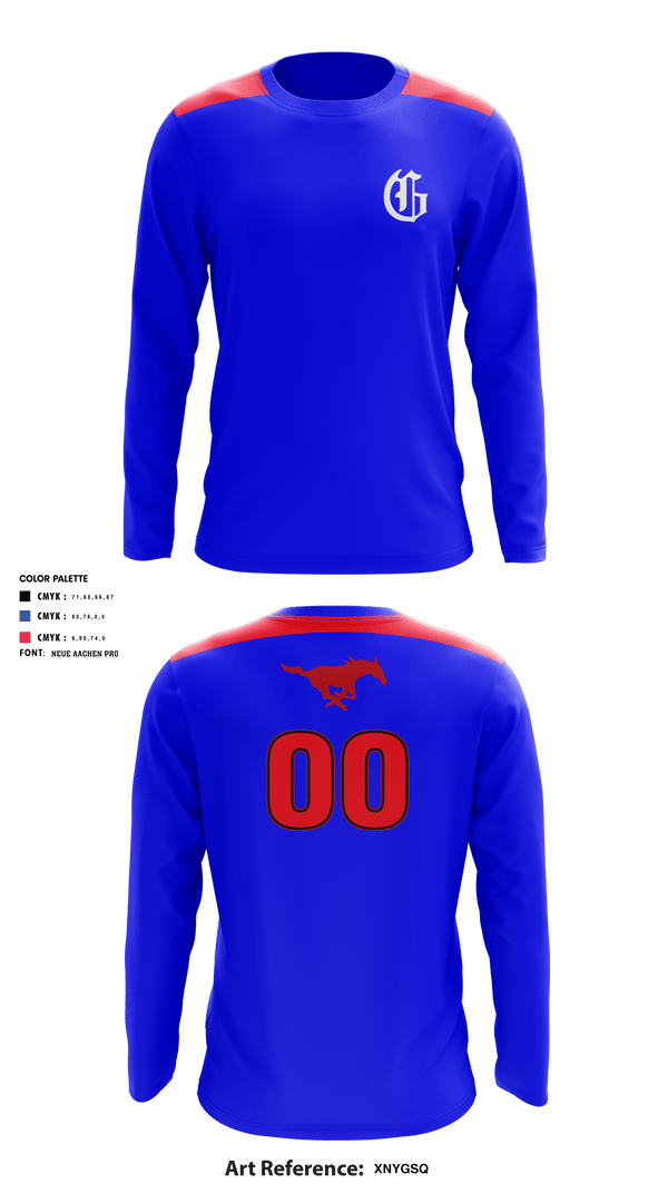 Long Sleeve Performance Shirt, Grapevine Mustangs, Baseball, Teamtime, Team time, sublimation, custom sports apparel, team uniforms, spirit wear, spiritwear, sports uniforms, custom shirts, team store, custom team store, fundraiser sports, apparel fundraiser