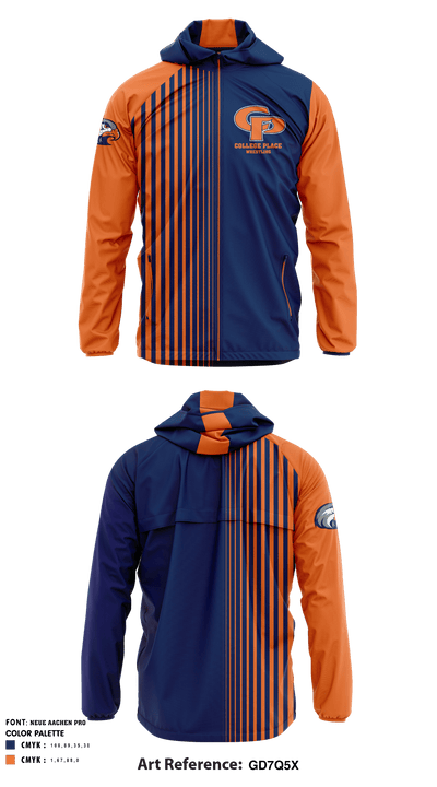 College Place High School Wrestling 60433423 Windbreaker - 1