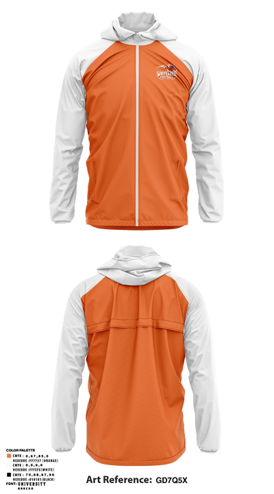 Whiteaker Middle School Football 48944477 Windbreaker - 1