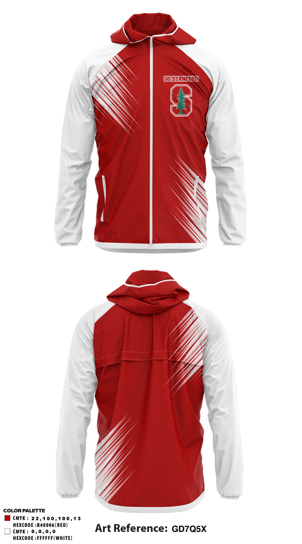 Windbreaker, Go Stanford, Spirit Store, Teamtime, Team time, sublimation, custom sports apparel, team uniforms, spirit wear, spiritwear, sports uniforms, custom shirts, team store, custom team store, fundraiser sports, apparel fundraiser