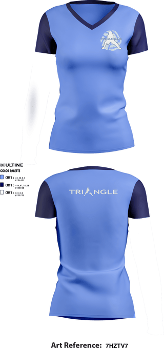 Women's Short Sleeve Vneck Shirt, Triangle Volleyball Club, Women's Volleyball, Teamtime, Team time, sublimation, custom sports apparel, team uniforms, spirit wear, spiritwear, sports uniforms, custom shirts, team store, custom team store, fundraiser sports, apparel fundraiser