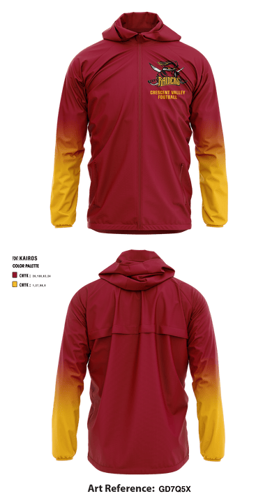 Crescent Valley High School Football 19208274 Windbreaker - 1