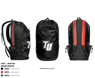 Gear Bag, TU, Women's Volleyball, Teamtime, Team time, sublimation, custom sports apparel, team uniforms, spirit wear, spiritwear, sports uniforms, custom shirts, team store, custom team store, fundraiser sports, apparel fundraiser