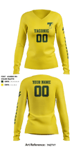 Taconic High School Volleyball 26091009 Women's Long Sleeve V-neck Shirt - 8