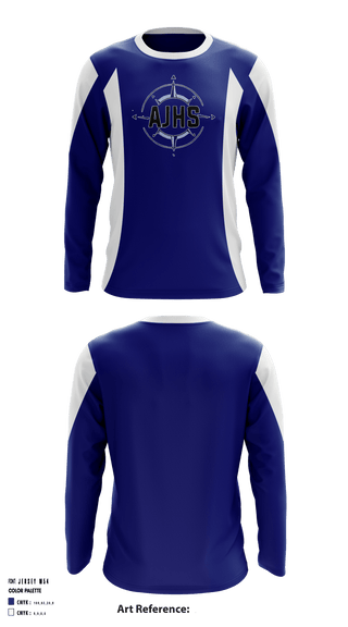 Long Sleeve Performance Shirt, Auburn Junior High School Cheer, School Spirit Store, Teamtime, Team time, sublimation, custom sports apparel, team uniforms, spirit wear, spiritwear, sports uniforms, custom shirts, team store, custom team store, fundraiser sports, apparel fundraiser