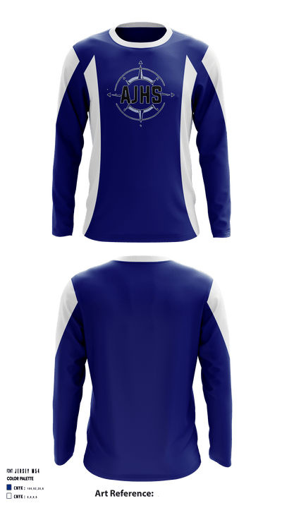 Auburn Junior High School Cheer 19595021 Long Sleeve Performance Shirt - 1