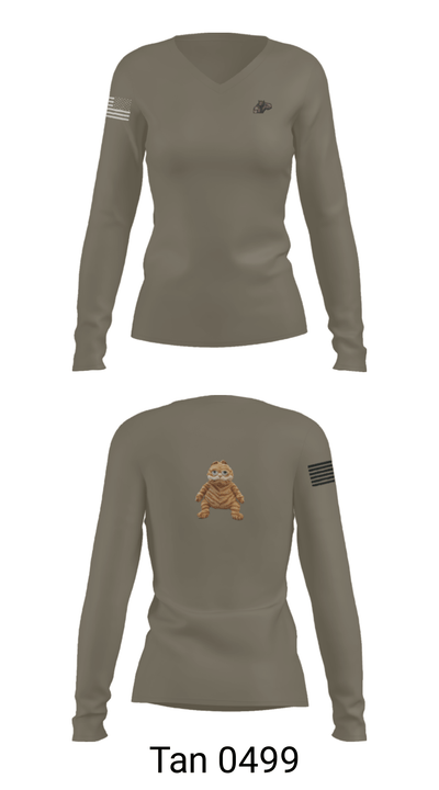 3rd plt 1st squad 3182446 Women's Long Sleeve V-neck Shirt - 32