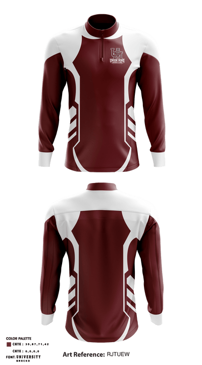Union Mine High School Wrestling 75613131 Quarter Zip Jacket - 1