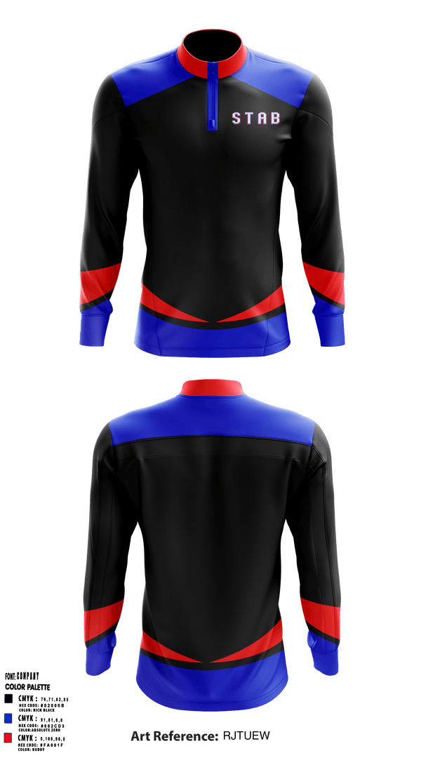 Quarter Zip Jacket, STAB, Ice Hockey, Teamtime, Team time, sublimation, custom sports apparel, team uniforms, spirit wear, spiritwear, sports uniforms, custom shirts, team store, custom team store, fundraiser sports, apparel fundraiser