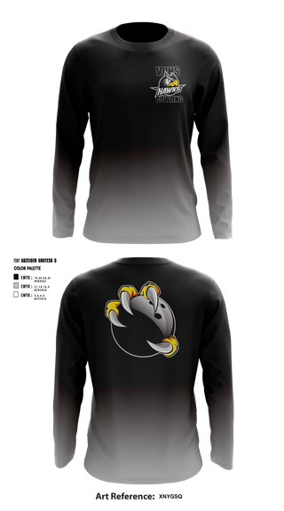 Long Sleeve Performance Shirt, Volcano Vista Hawks, Bowling, Teamtime, Team time, sublimation, custom sports apparel, team uniforms, spirit wear, spiritwear, sports uniforms, custom shirts, team store, custom team store, fundraiser sports, apparel fundraiser