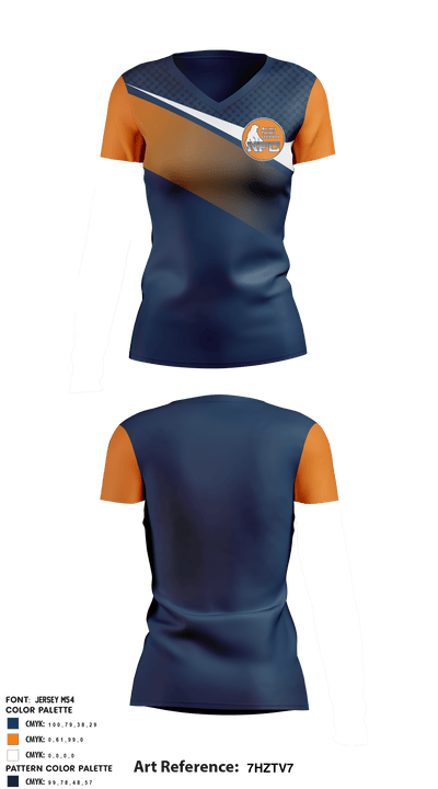 Northern Football Conference 34089784 Women's Short Sleeve V-neck Shirt - 1