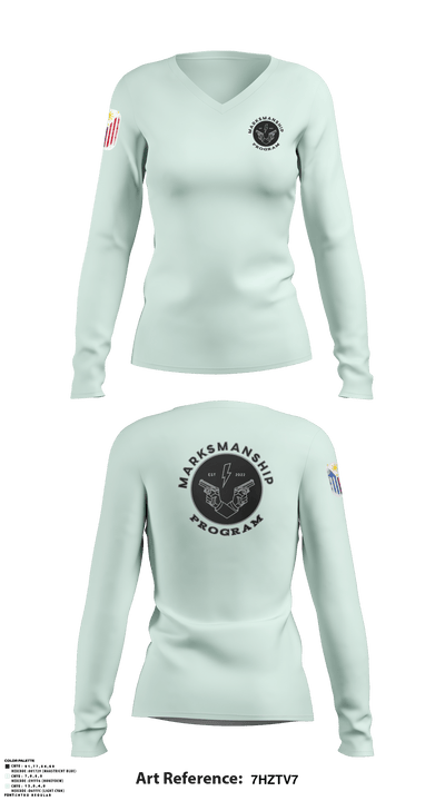 The Marksman Program 63929339 Women's Long Sleeve V-neck Shirt - 2