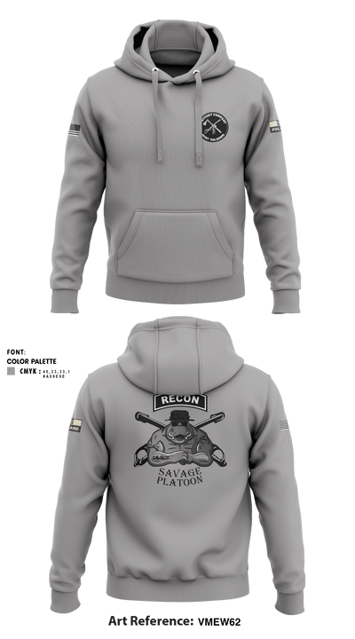 Savage Platoon, 2-7 CAV 41974847 Hoodie - 4