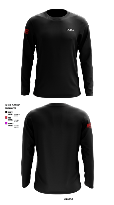 Tazk9 79601909 Long Sleeve Performance Shirt - 1