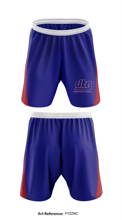 Downtown Giants Youth Football 68980247 Athletic Shorts With Pockets - 1
