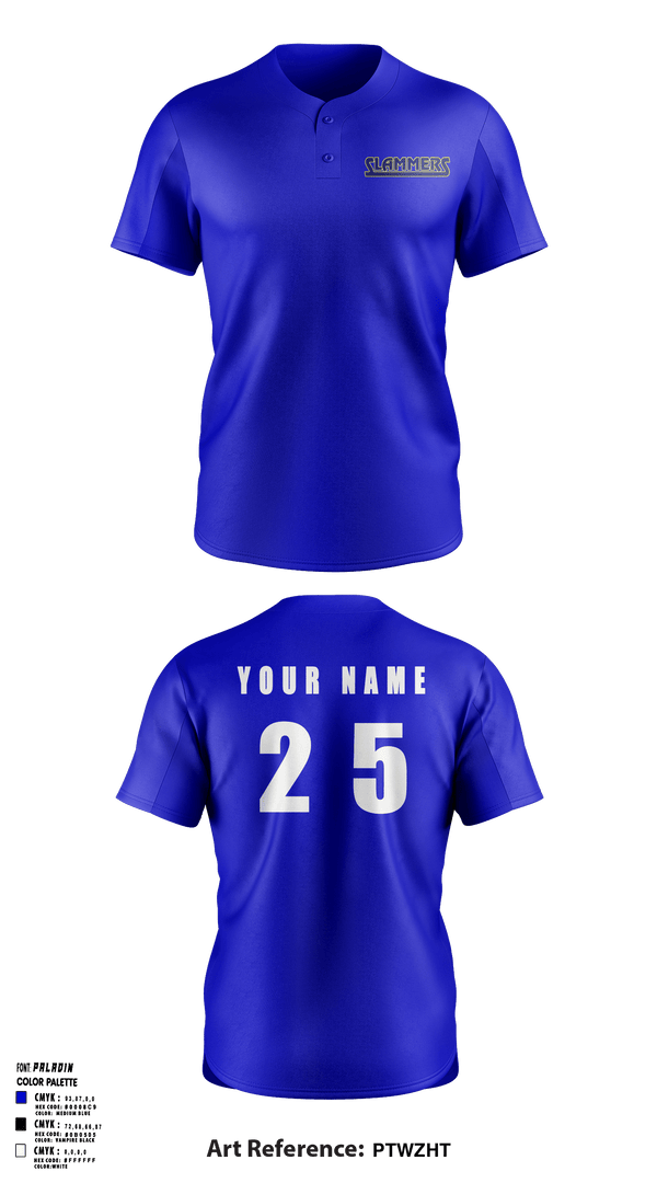 Two Button Softball Jersey, Slammers FP, Softball, Teamtime, Team time, sublimation, custom sports apparel, team uniforms, spirit wear, spiritwear, sports uniforms, custom shirts, team store, custom team store, fundraiser sports, apparel fundraiser
