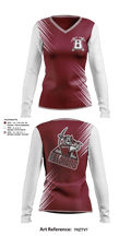 Bangor Area Senior High School Softball 12308346 Women's Long Sleeve V-neck Shirt - 1