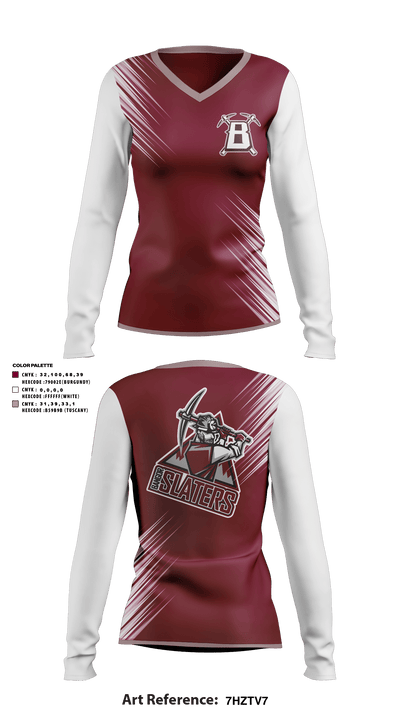Bangor Area Senior High School Softball 12308346 Women's Long Sleeve V-neck Shirt - 1