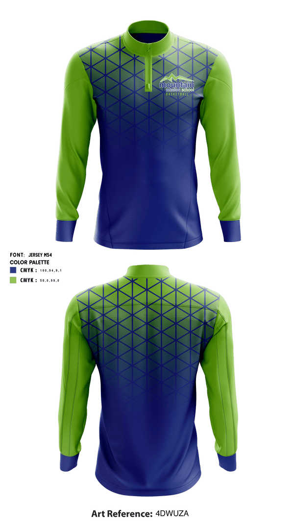Quarter Zip Jacket, Mountain Mission School Basketball, Men's Basketball, Teamtime, Team time, sublimation, custom sports apparel, team uniforms, spirit wear, spiritwear, sports uniforms, custom shirts, team store, custom team store, fundraiser sports, apparel fundraiser