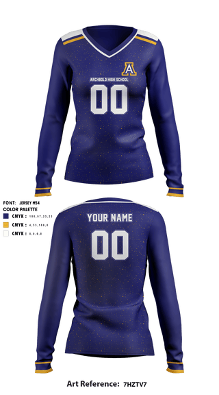 Women's Long Sleeve Vneck Shirt, Archbold High School Women's Volleyball, Women's Volleyball, Teamtime, Team time, sublimation, custom sports apparel, team uniforms, spirit wear, spiritwear, sports uniforms, custom shirts, team store, custom team store, fundraiser sports, apparel fundraiser