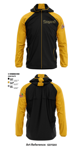 Windbreaker, Los Angeles Pirates, Baseball, Teamtime, Team time, sublimation, custom sports apparel, team uniforms, spirit wear, spiritwear, sports uniforms, custom shirts, team store, custom team store, fundraiser sports, apparel fundraiser