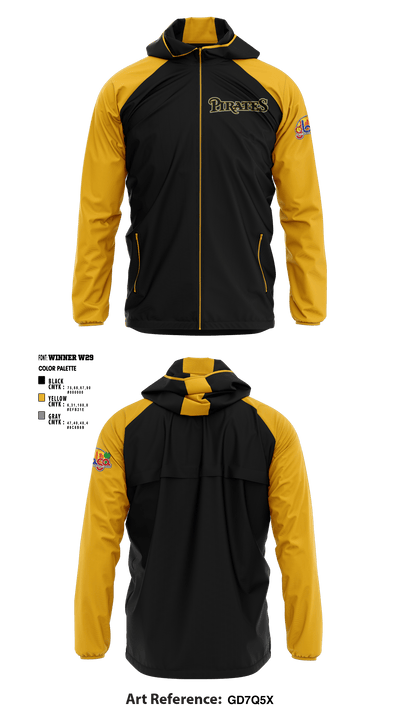 Los Angeles Pirates 74312267 Windbreaker - 1