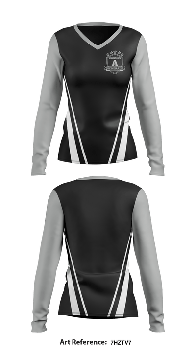 Annistown Elementary 43857991 Women's Long Sleeve V-neck Shirt - 1