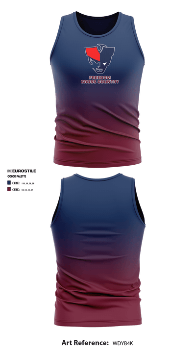 Freedom High School Cross Country 79620244 Tank Top - 2