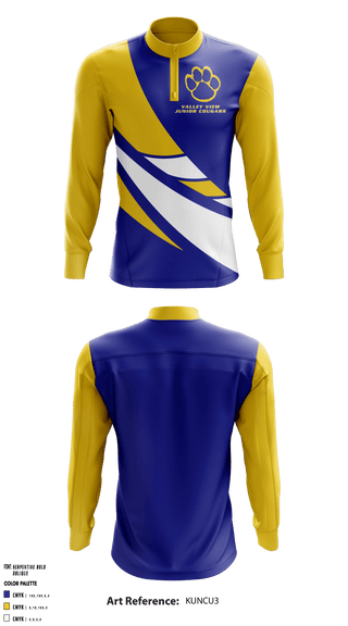 Quarter Zip Jacket, Valley View Junior Cougars, School Spirit Store, Teamtime, Team time, sublimation, custom sports apparel, team uniforms, spirit wear, spiritwear, sports uniforms, custom shirts, team store, custom team store, fundraiser sports, apparel fundraiser