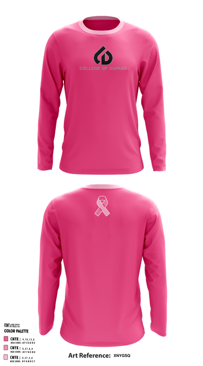 College of DuPage Alumni 35400336 Long Sleeve Performance Shirt - 1