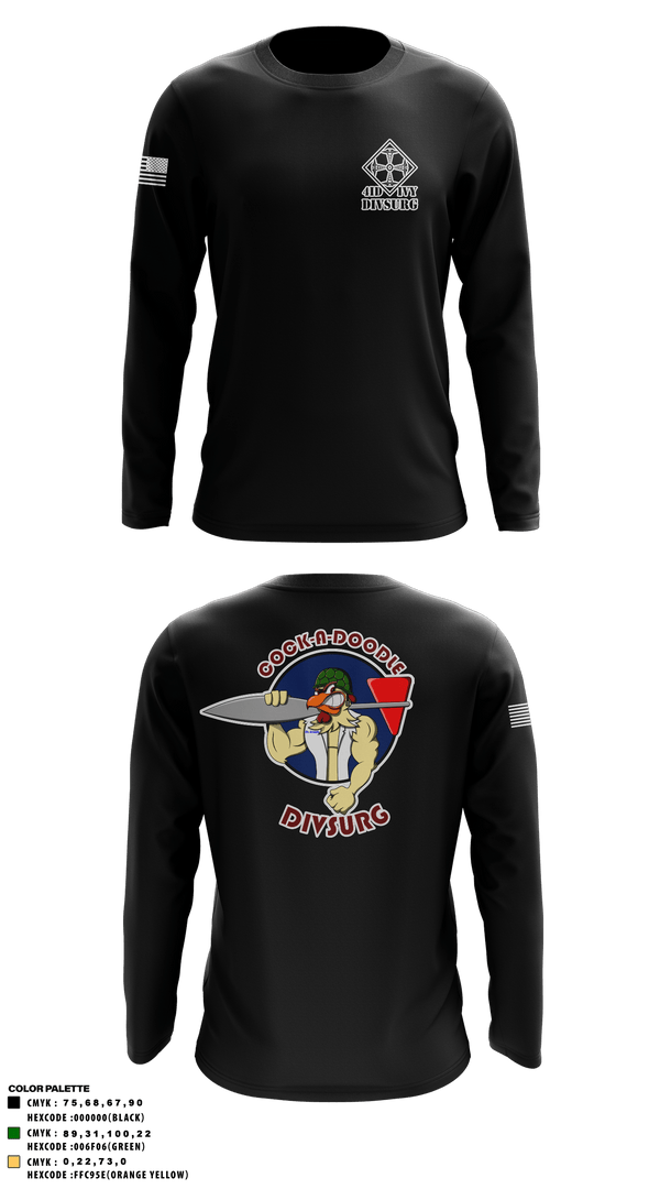 Long Sleeve Performance Shirt, DIVSURG, 4ID, Army, Teamtime, Team time, sublimation, custom sports apparel, team uniforms, spirit wear, spiritwear, sports uniforms, custom shirts, team store, custom team store, fundraiser sports, apparel fundraiser