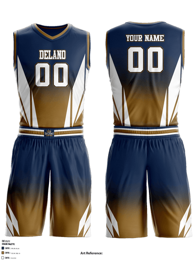 Delano High School Basketball 89404151 Basketball Uniform - 2
