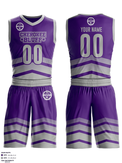 Cherokee Bluff High School Basketball 34197099 Basketball Uniform - 1