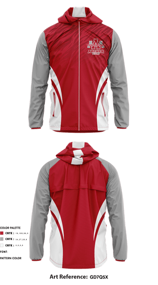 Windbreaker, Archer Athletic Association, School Spirit Store, Teamtime, Team time, sublimation, custom sports apparel, team uniforms, spirit wear, spiritwear, sports uniforms, custom shirts, team store, custom team store, fundraiser sports, apparel fundraiser