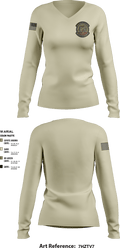 373 TRS / DET 12 70443179 Women's Long Sleeve V-neck Shirt - 7