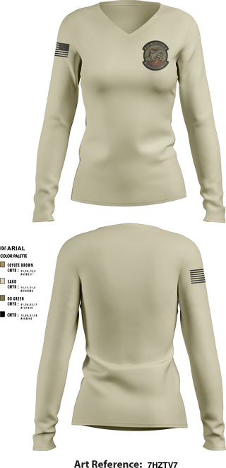 Women's Long Sleeve Vneck Shirt, , Air Force, Teamtime, Team time, sublimation, custom sports apparel, team uniforms, spirit wear, spiritwear, sports uniforms, custom shirts, team store, custom team store, fundraiser sports, apparel fundraiser