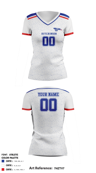 Women's Short Sleeve Vneck Shirt, Hutchinson Community College Volleyball, Women's Volleyball, Teamtime, Team time, sublimation, custom sports apparel, team uniforms, spirit wear, spiritwear, sports uniforms, custom shirts, team store, custom team store, fundraiser sports, apparel fundraiser