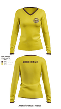 Waynedale High School Basketball 66944110 Women's Long Sleeve V-neck Shirt - 3