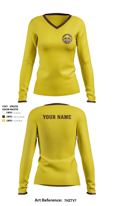 Waynedale High School Basketball 66944110 Women's Long Sleeve V-neck Shirt - 3