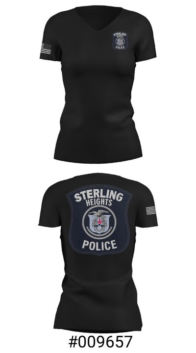 Police K9 38849181 Women's Short Sleeve V-neck Shirt - 10