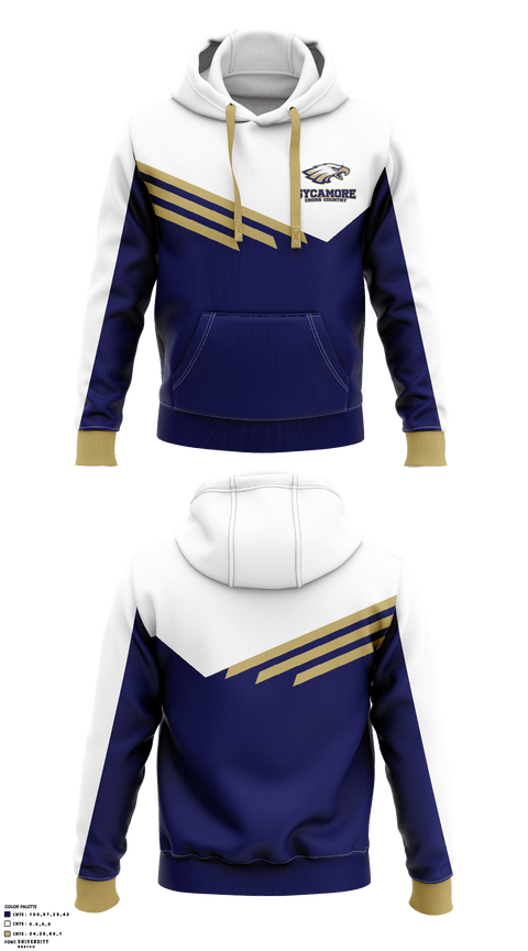 Hoodie, Sycamore High School Cross Country, Cross Country, Teamtime, Team time, sublimation, custom sports apparel, team uniforms, spirit wear, spiritwear, sports uniforms, custom shirts, team store, custom team store, fundraiser sports, apparel fundraiser